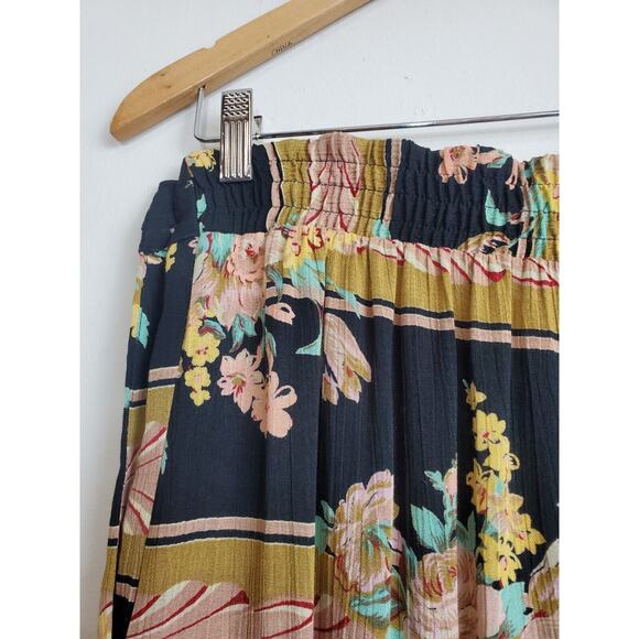 Vintage 90s Ms Interpret Womens Pants Wide Leg Crop High Rise Floral Pleated 12 - Picture 4 of 11